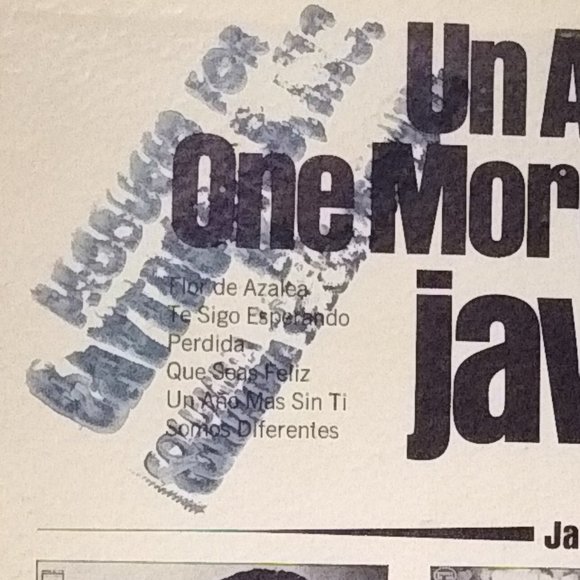 Javier Solis Un Ano Mas Sin Ti One More Year Without You 1964 Vinyl Record MONO - Picture 5 of 5